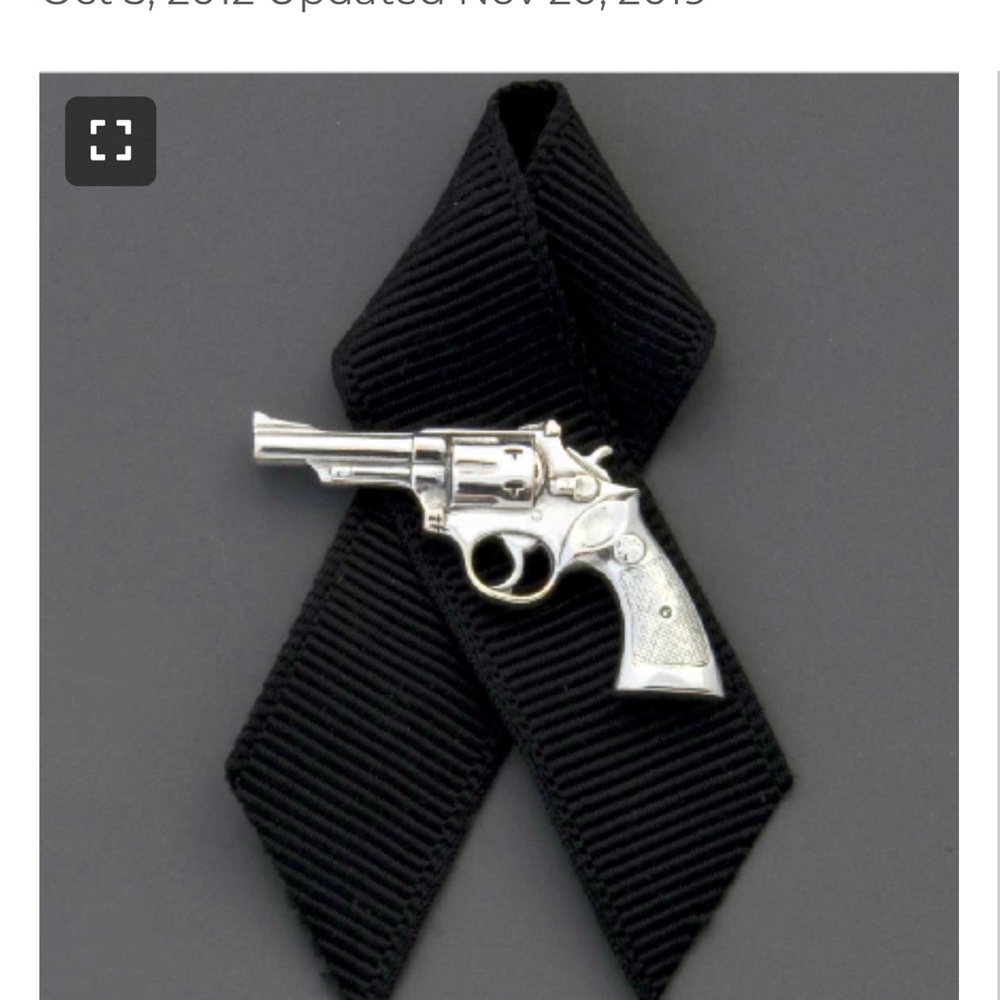 Rare Vintage Mignon Faget “Stop the Shooting" Sterling Silver Gun Pendant